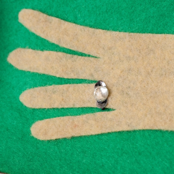 Vintage tole painted box bag, spring green and garden roses - Picture 3 of 15